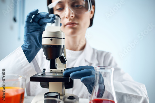 scientist research biology ecology experiment analysis isolated background