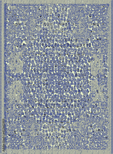 Artistic vintage art texture oriental  abstract nature texture  coloured boho Pattern seamless Dyed Print  design . Carpet bathmat and Rug Boho Style ethnic design pattern with distressed texture 