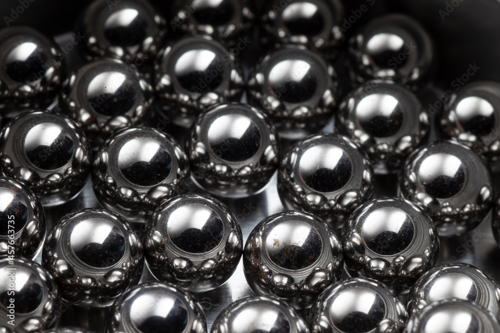 Group of metallic steel Bearing balls