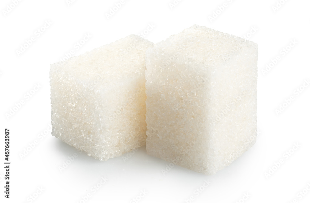 Cubes of sugar isolated on white Cubes of sugar isolated on white