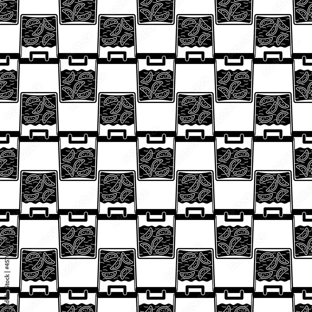 Full lunch box pattern seamless background texture repeat wallpaper geometric vector Full lunch box pattern seamless background texture repeat wallpaper geometric vector