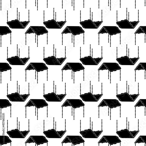 Bamboo tent pattern seamless background texture repeat wallpaper geometric vector