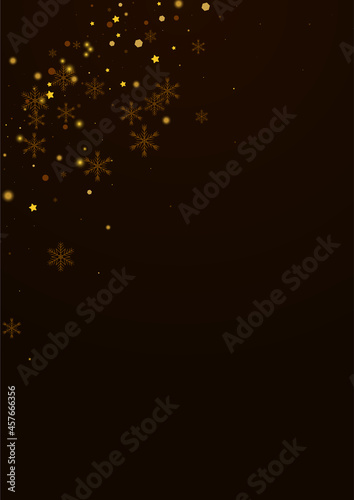 Gold Stars Vector Brown Background. Golden