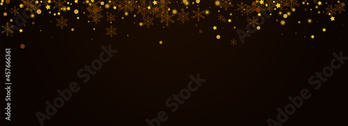 Shiny Snowstorm Vector Pnoramic Brown Background. photo