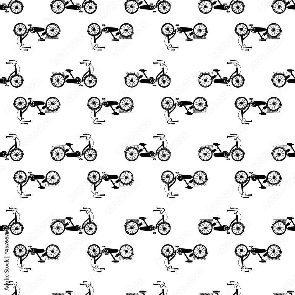 Obraz premium Bike tricycle pattern seamless background texture repeat wallpaper geometric vector