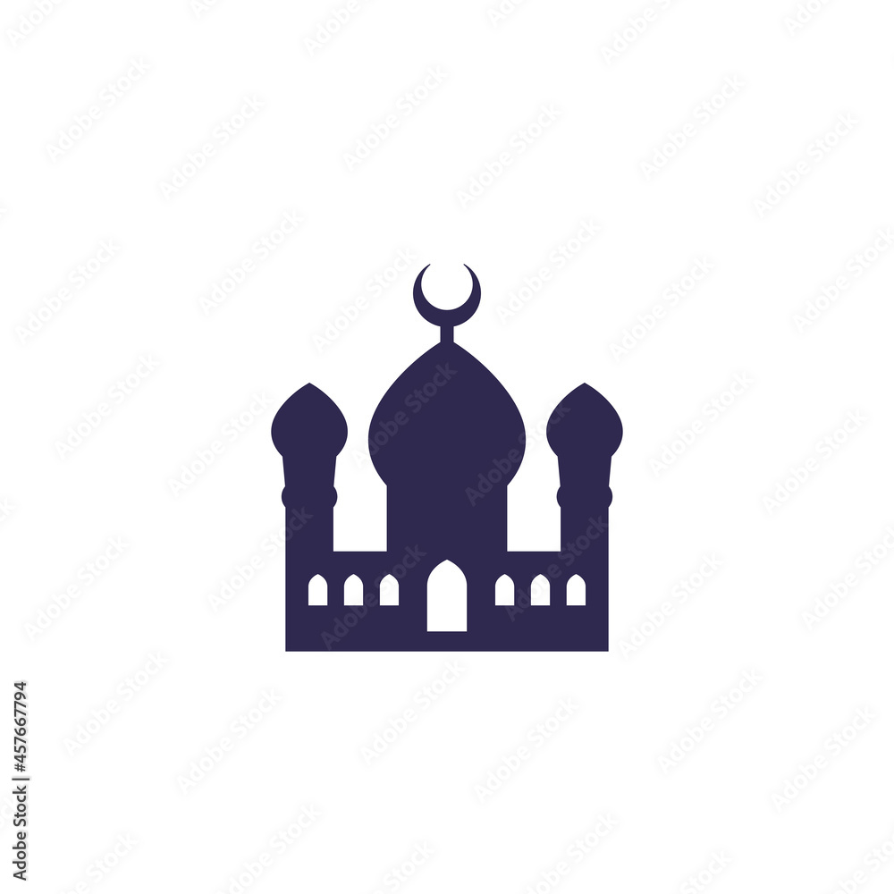 mosque icon on white, vector mosque icon on white, vector