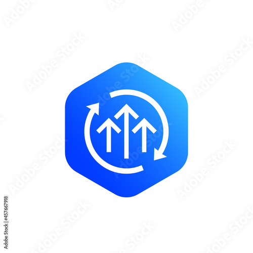 growth cycle icon, vector