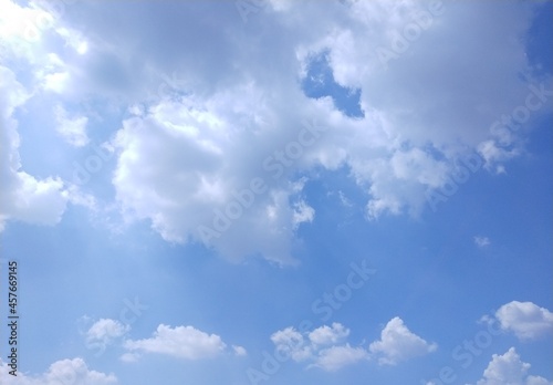 Blue sky and clouds abstract background photo