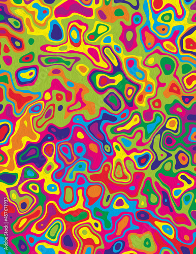 Psychdelic Abstract colorful Organic shapes background Abstract colorful topographic 