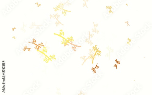 Light Green  Yellow vector natural artwork with branches.