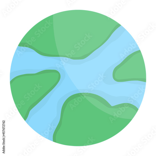 earth for space color illustration