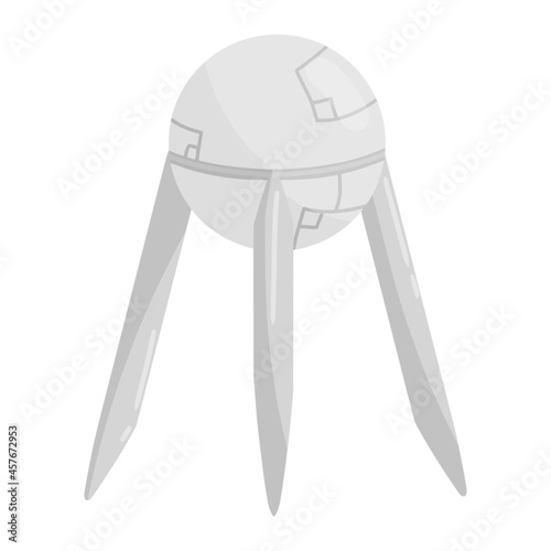 satellite sputnik for space color illustration
