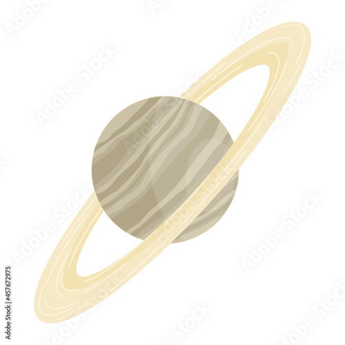 saturn planet for space color illustration
