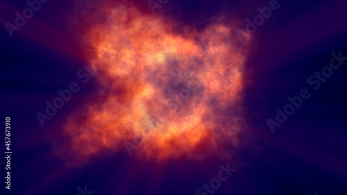 fire flame explosion in space