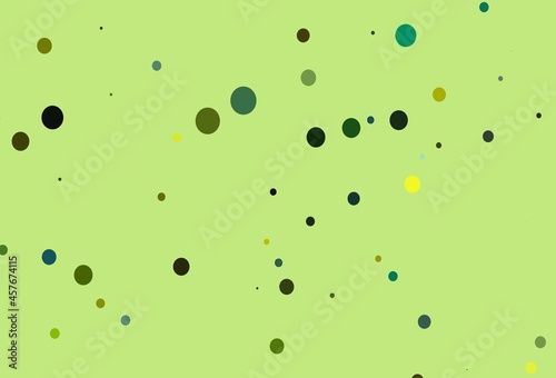 Light Green  Yellow vector layout with circle shapes.