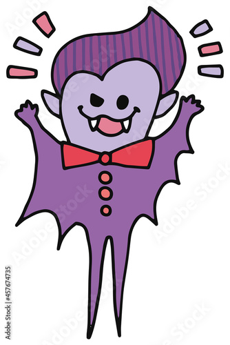 Halloweenのイラスト　ドラキュラ