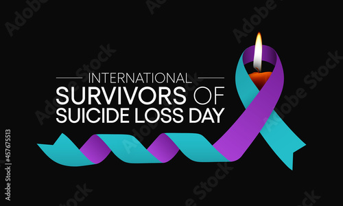 International Survivors of Suicide loss day is observed every year in November, it is a day when people affected by suicide loss gather around the world at events in their local communities. Vector