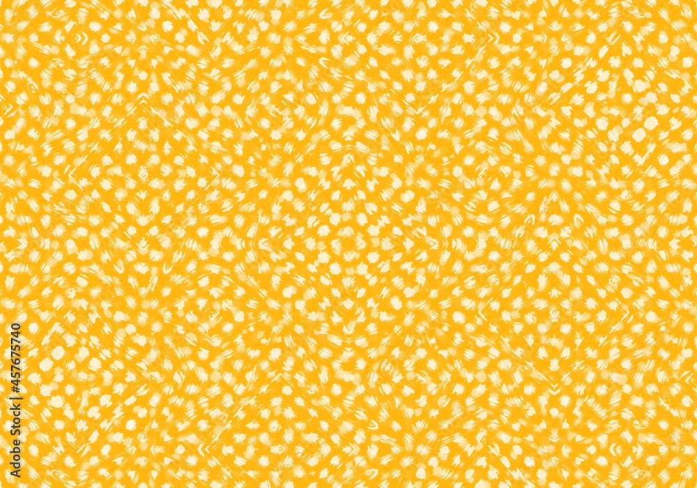 Kaleidoscope geometric colorful pattern. Abstract yellow background with white dots. Kaleidoscope geometric colorful pattern. Abstract yellow background with white dots.