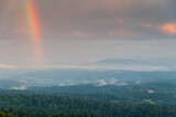 The view from the top of the mountain glider in Bezmiechowa Górna after the storm to Bieszczedy, Bezmiechowa