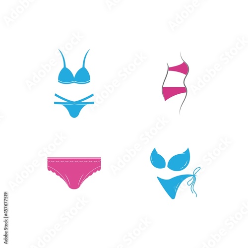 Bikini Logos Vector Template. Swimsuit Logo Design