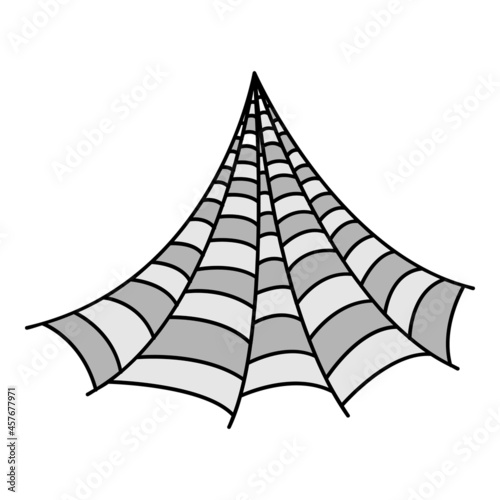 Corner spider web icon. Outline corner spider web vector icon color flat isolated