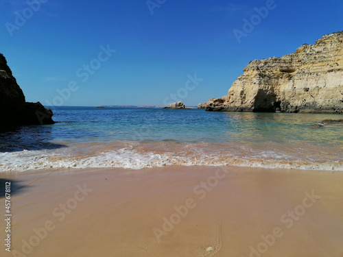 Joao de Arens beach in Portugal on a sunny day photo