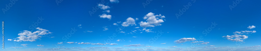 Panorama Blue sky and white clouds. Bfluffy cloud in the blue sky background Panorama Blue sky and white clouds. Bfluffy cloud in the blue sky background