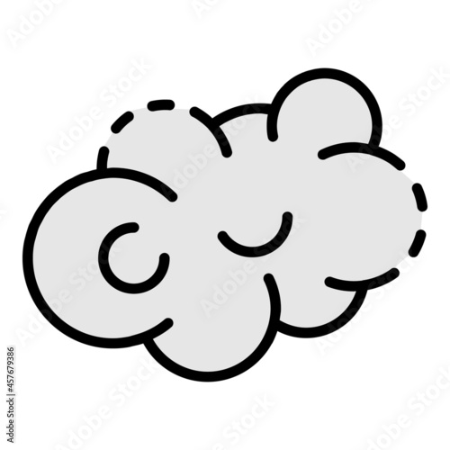 Smoke of electric cigarette icon. Outline smoke of electric cigarette vector icon color flat isolated