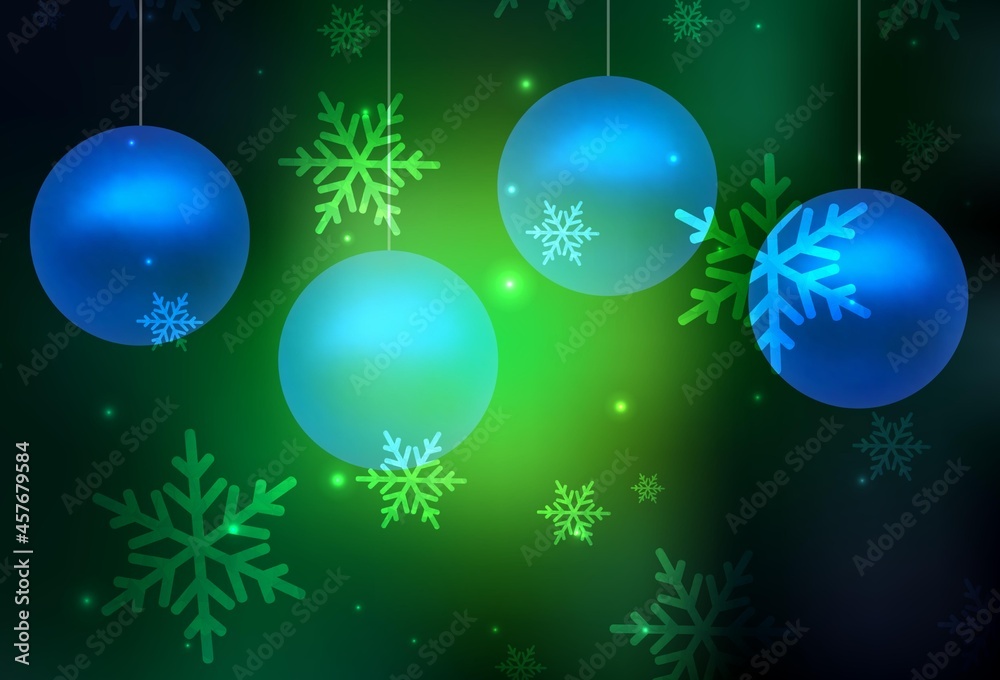 Dark Green vector backdrop in holiday style. Dark Green vector backdrop in holiday style.