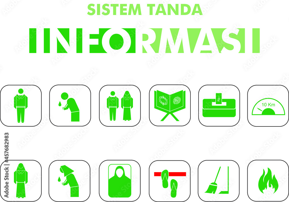 information sign system collection in flat design information sign system collection in flat design