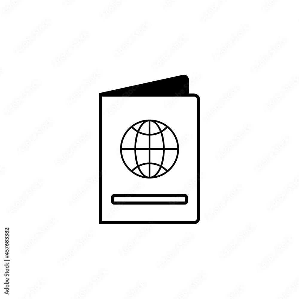 passport icon, travel vector, pass illustration passport icon, travel vector, pass illustration