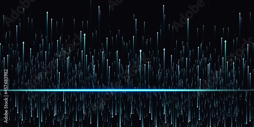 abstract light lines glowing meteor technology background 3D illustration