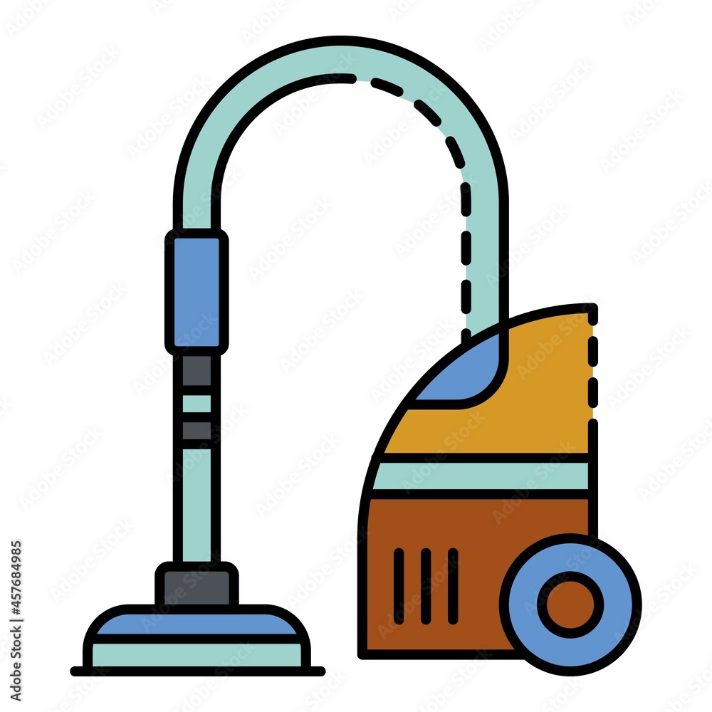 Dry vacuum cleaner icon. Outline dry vacuum cleaner vector icon color flat isolated Dry vacuum cleaner icon. Outline dry vacuum cleaner vector icon color flat isolated