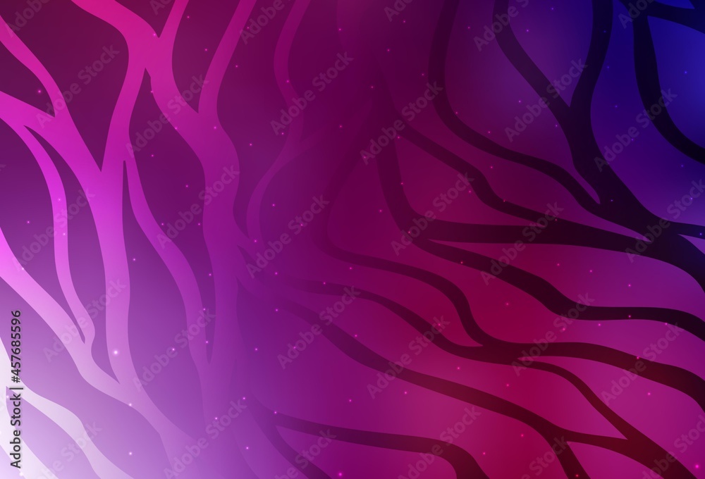 Dark Purple, Pink vector template with wry lines.