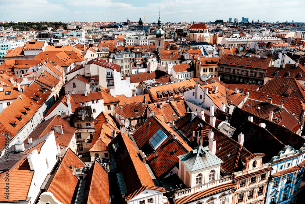 Prague rooftop view. Czech Republic