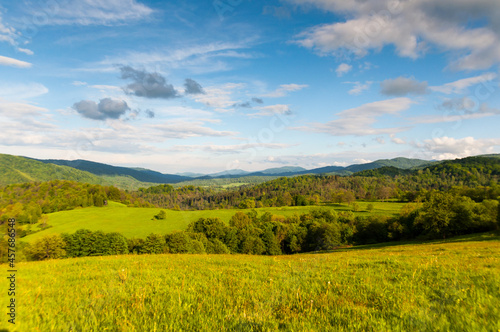 View from Terka on the peaks of the Bieszczady Mountains, the Bieszczady Mountains 