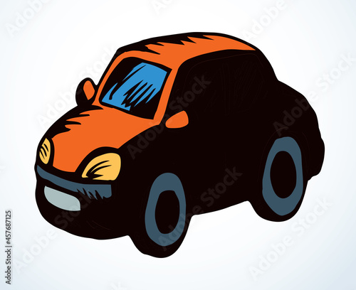 Toy Car. Vector drawing icon