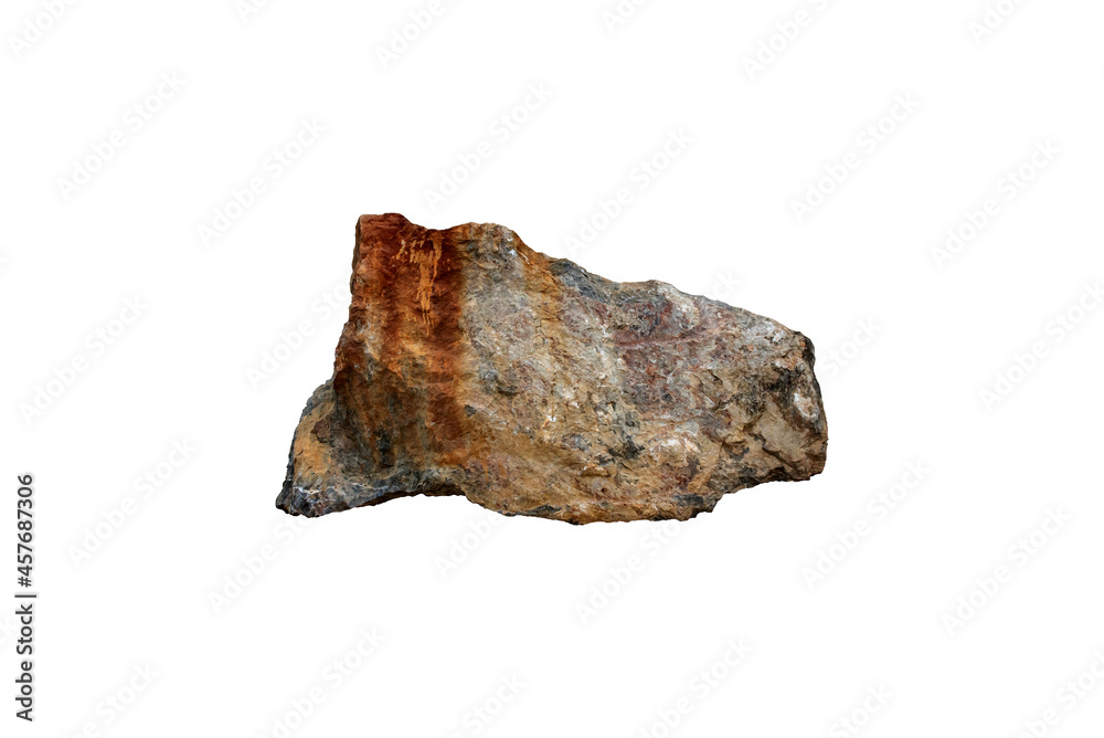 Big granite rock stone, isolated on white background with clipping path.