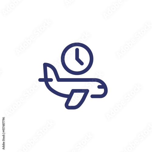 flight time, delay line icon