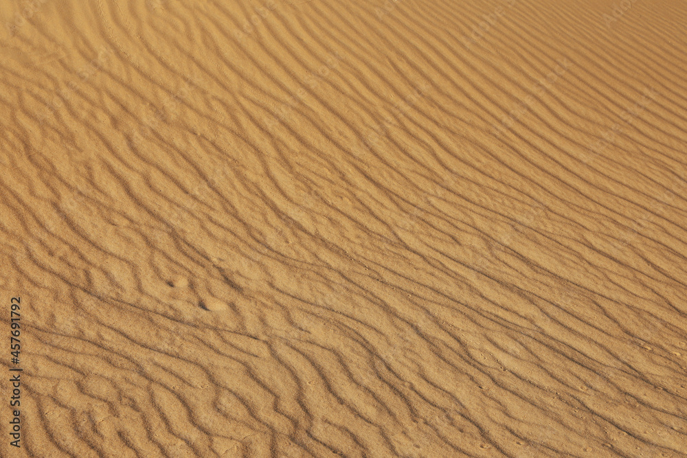 Closeup view of sand dune in desert as background Closeup view of sand dune in desert as background