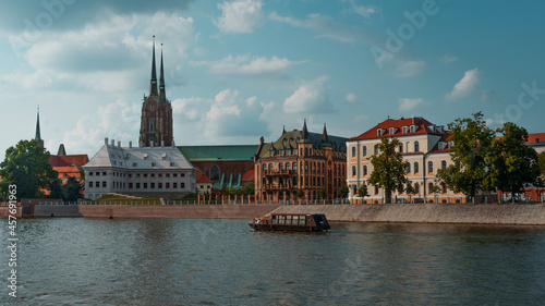 Oder River of Wroclaw, Poland