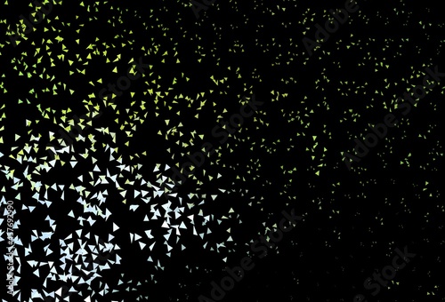 Dark Green, Yellow vector template with crystals, triangles.
