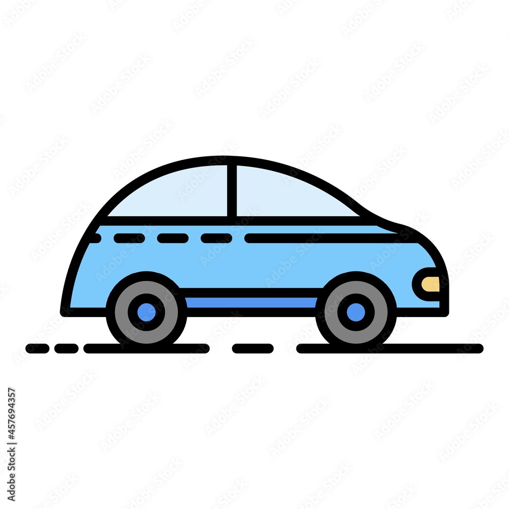 Dirty car icon. Outline dirty car vector icon color flat isolated Dirty car icon. Outline dirty car vector icon color flat isolated