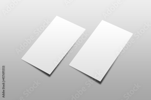 Business Card Vertical Mockup View © shakilui