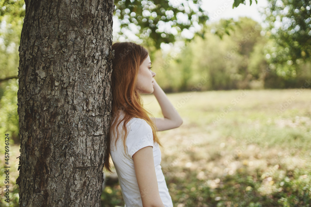 pretty woman near the tree nature Lifestyle summer pretty woman near the tree nature Lifestyle summer