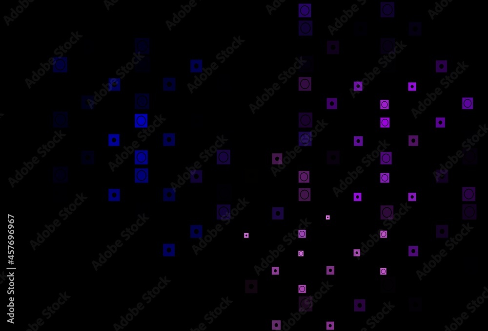 Dark Pink, Blue vector pattern in square, circular style.