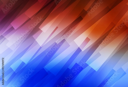 Light Blue  Red vector backdrop with rhombus.