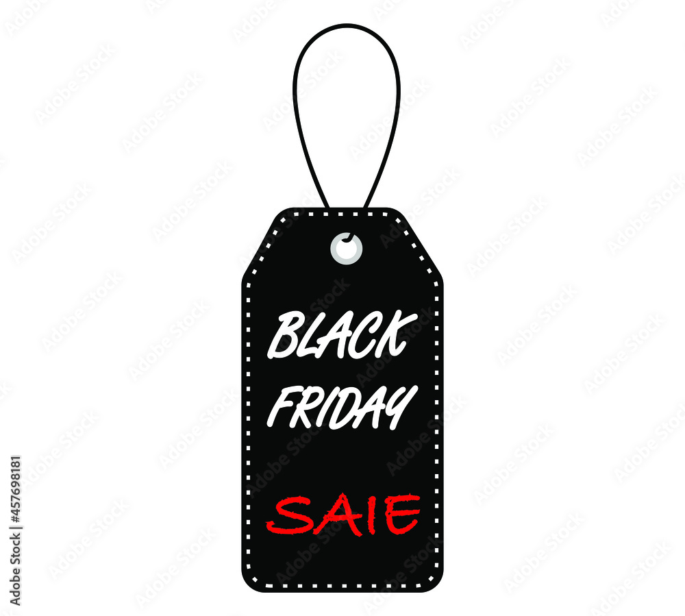 Black Friday. Sale tag. Special event sticker. Colorful illustration. Baner for prices and discounts. Special sale to save money. Vector