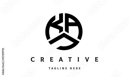 KAJ creative circle three letter logo photo