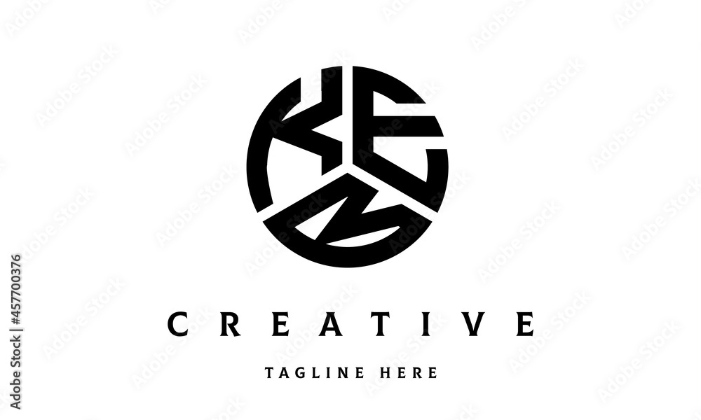 KEB creative circle three letter logo